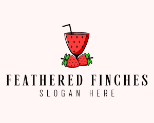 Strawberry Daiquiri Juice Drink  logo design