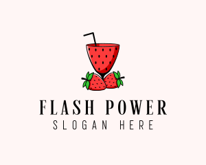 Strawberry Daiquiri Juice Drink  logo design