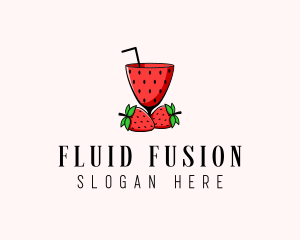 Strawberry Daiquiri Juice Drink  logo design