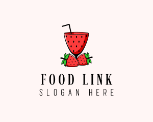 Strawberry Daiquiri Juice Drink  logo design