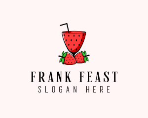 Strawberry Daiquiri Juice Drink  logo design