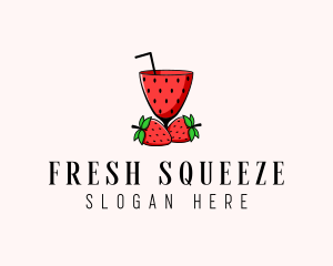 Juicer - Strawberry Daiquiri Juice Drink logo design