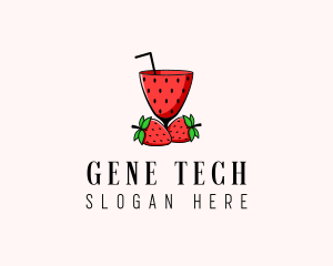 Strawberry Daiquiri Juice Drink  logo design