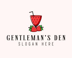 Strawberry Daiquiri Juice Drink  logo design