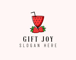 Strawberry Daiquiri Juice Drink  logo design