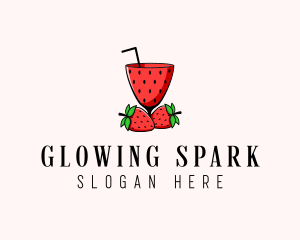 Strawberry Daiquiri Juice Drink  logo design