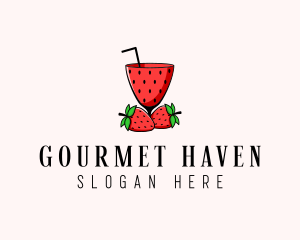 Strawberry Daiquiri Juice Drink  logo design