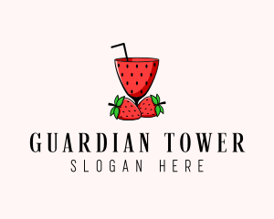 Strawberry Daiquiri Juice Drink  logo design