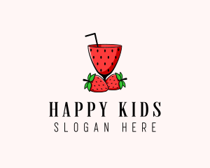 Strawberry Daiquiri Juice Drink  logo design