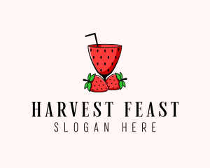 Strawberry Daiquiri Juice Drink  logo design