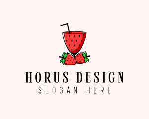 Strawberry Daiquiri Juice Drink  logo design