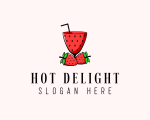 Strawberry Daiquiri Juice Drink  logo design