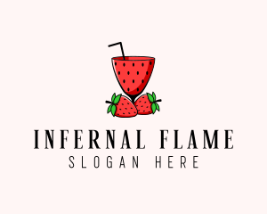 Strawberry Daiquiri Juice Drink  logo design