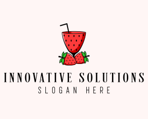 Strawberry Daiquiri Juice Drink  logo design