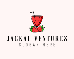 Strawberry Daiquiri Juice Drink  logo design