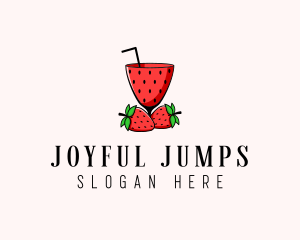 Strawberry Daiquiri Juice Drink  logo design