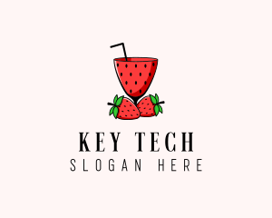 Strawberry Daiquiri Juice Drink  logo design