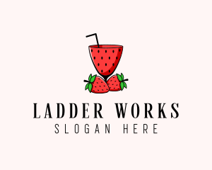 Strawberry Daiquiri Juice Drink  logo design