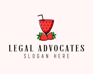 Strawberry Daiquiri Juice Drink  logo design