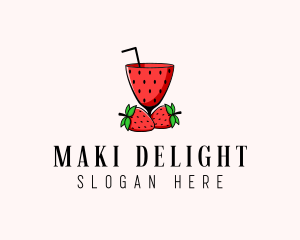 Strawberry Daiquiri Juice Drink  logo design