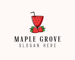 Strawberry Daiquiri Juice Drink  logo design