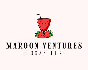 Strawberry Daiquiri Juice Drink  logo design