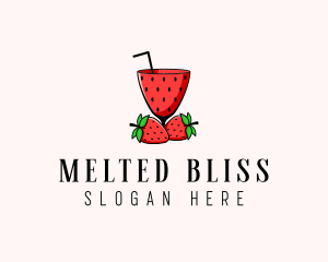 Strawberry Daiquiri Juice Drink  logo design