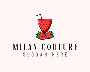 Strawberry Daiquiri Juice Drink  logo design