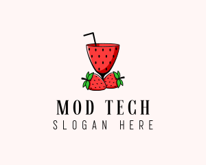 Strawberry Daiquiri Juice Drink  logo design