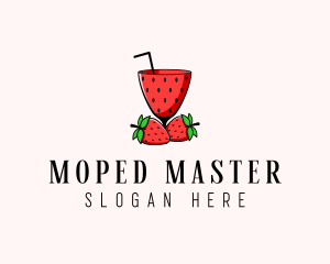 Strawberry Daiquiri Juice Drink  logo design