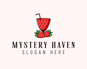 Strawberry Daiquiri Juice Drink  logo design