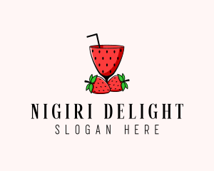 Strawberry Daiquiri Juice Drink  logo design