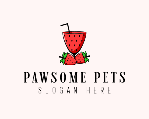 Strawberry Daiquiri Juice Drink  logo design