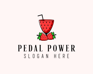 Strawberry Daiquiri Juice Drink  logo design