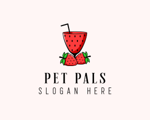 Strawberry Daiquiri Juice Drink  logo design