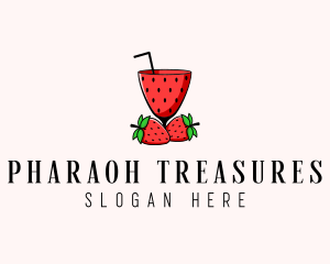 Strawberry Daiquiri Juice Drink  logo design