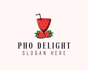 Strawberry Daiquiri Juice Drink  logo design