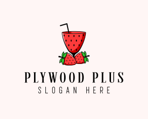 Strawberry Daiquiri Juice Drink  logo design