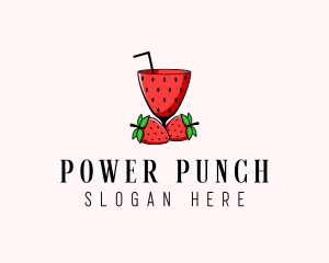 Strawberry Daiquiri Juice Drink  logo design