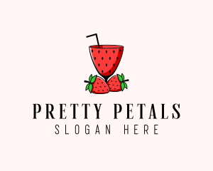 Strawberry Daiquiri Juice Drink  logo design