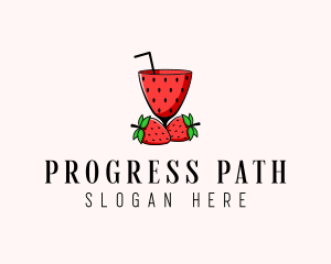 Strawberry Daiquiri Juice Drink  logo design