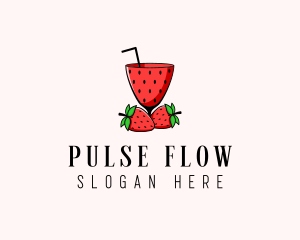 Strawberry Daiquiri Juice Drink  logo design