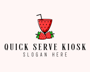 Strawberry Daiquiri Juice Drink  logo design