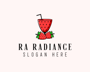 Strawberry Daiquiri Juice Drink  logo design