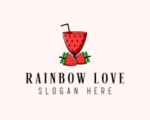 Strawberry Daiquiri Juice Drink  logo design