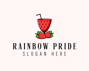 Strawberry Daiquiri Juice Drink  logo design