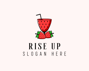 Strawberry Daiquiri Juice Drink  logo design