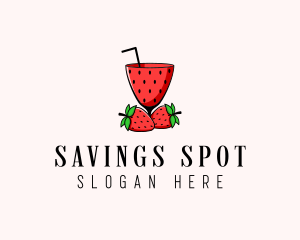 Strawberry Daiquiri Juice Drink  logo design