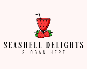 Strawberry Daiquiri Juice Drink  logo design