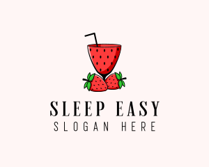 Strawberry Daiquiri Juice Drink  logo design